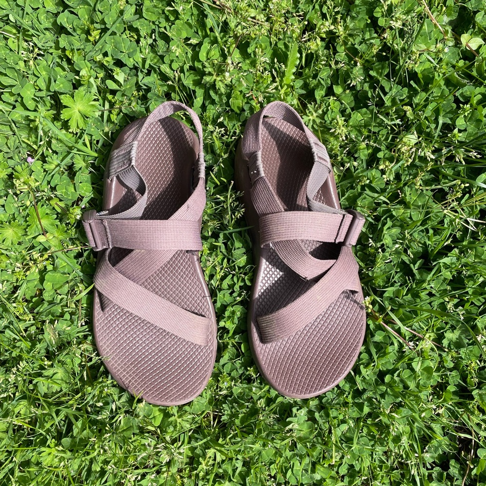Purple Chacos sandals